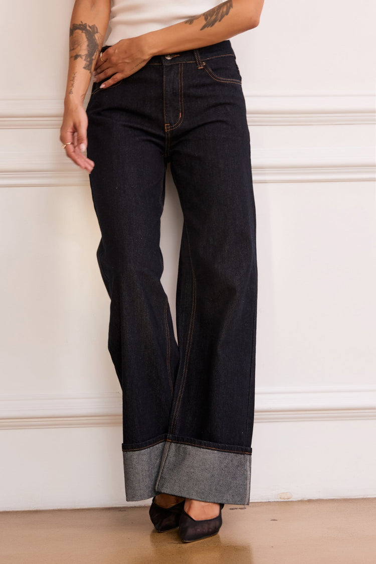 Jackie Jeans - Dark Denim Blue DENIM Sage and Paije