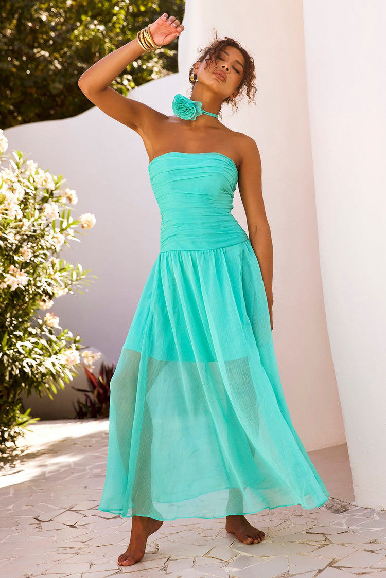The Briana Maxi Dress - Sea Green DRESSES Sage and Paije