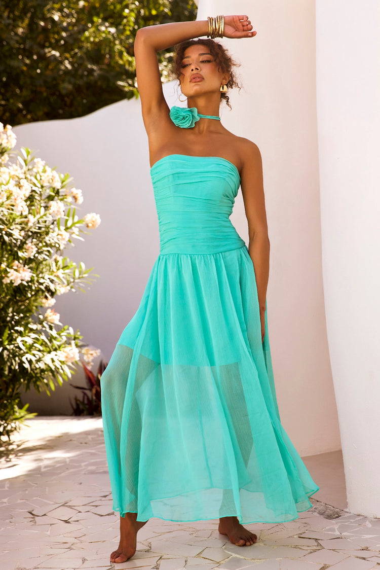 The Briana Maxi Dress - Sea Green DRESSES Sage and Paije