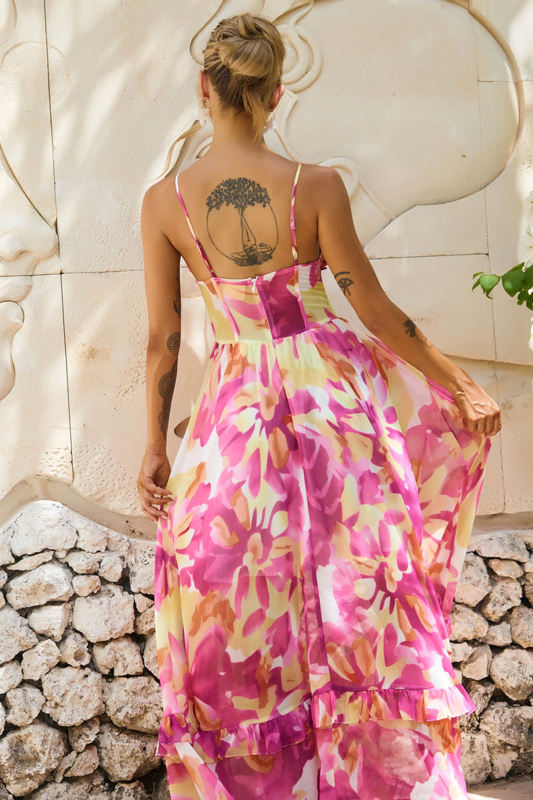 Nightcap Maxi Dress - Pink Multi DRESSES Sage and Paije