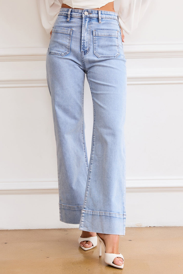 Harper Jeans - Washed Blue DENIM Sage and Paije