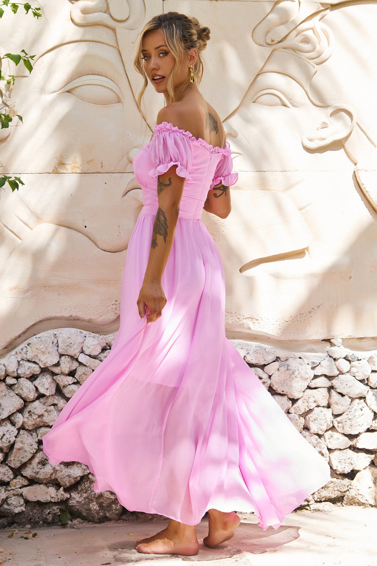 Perfect Storm Maxi Dress - Pink DRESSES Sage and Paije
