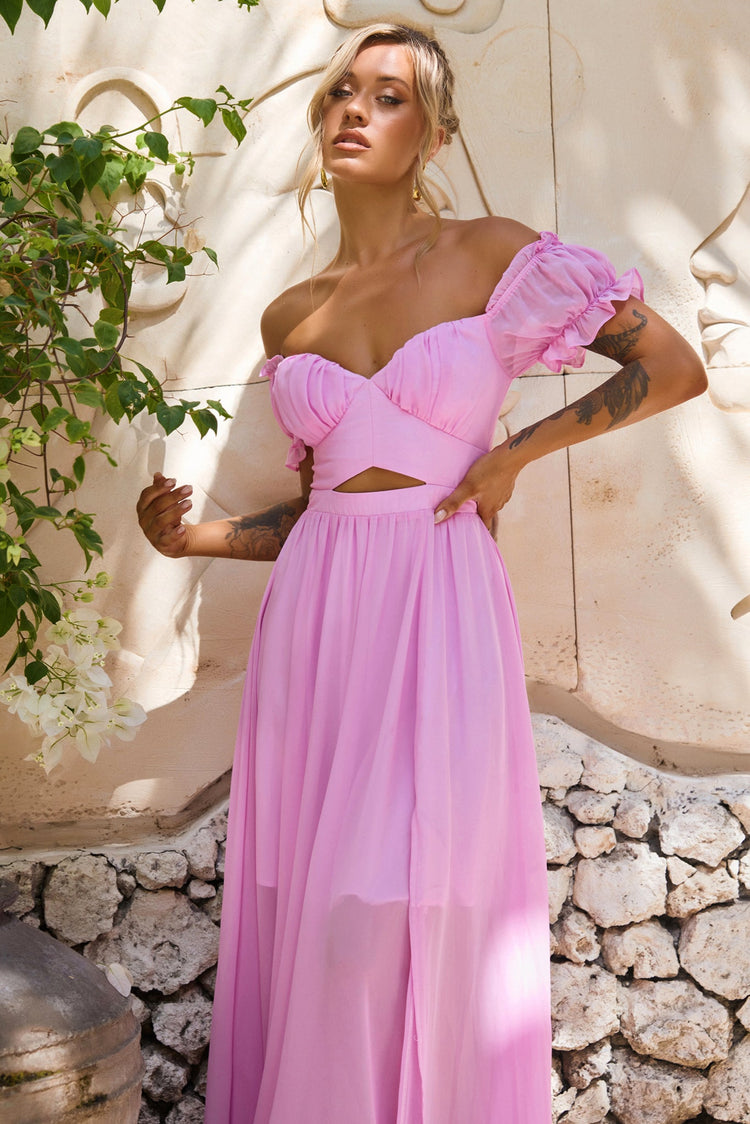 Perfect Storm Maxi Dress - Pink DRESSES Sage and Paije