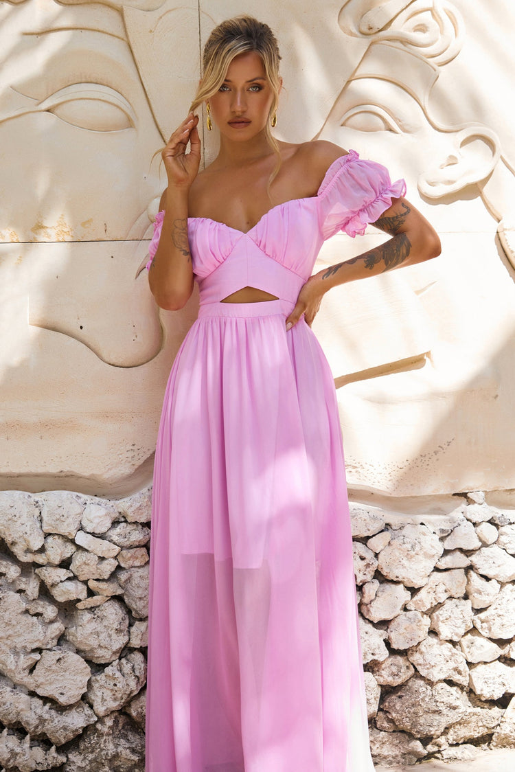 Perfect Storm Maxi Dress - Pink DRESSES Sage and Paije