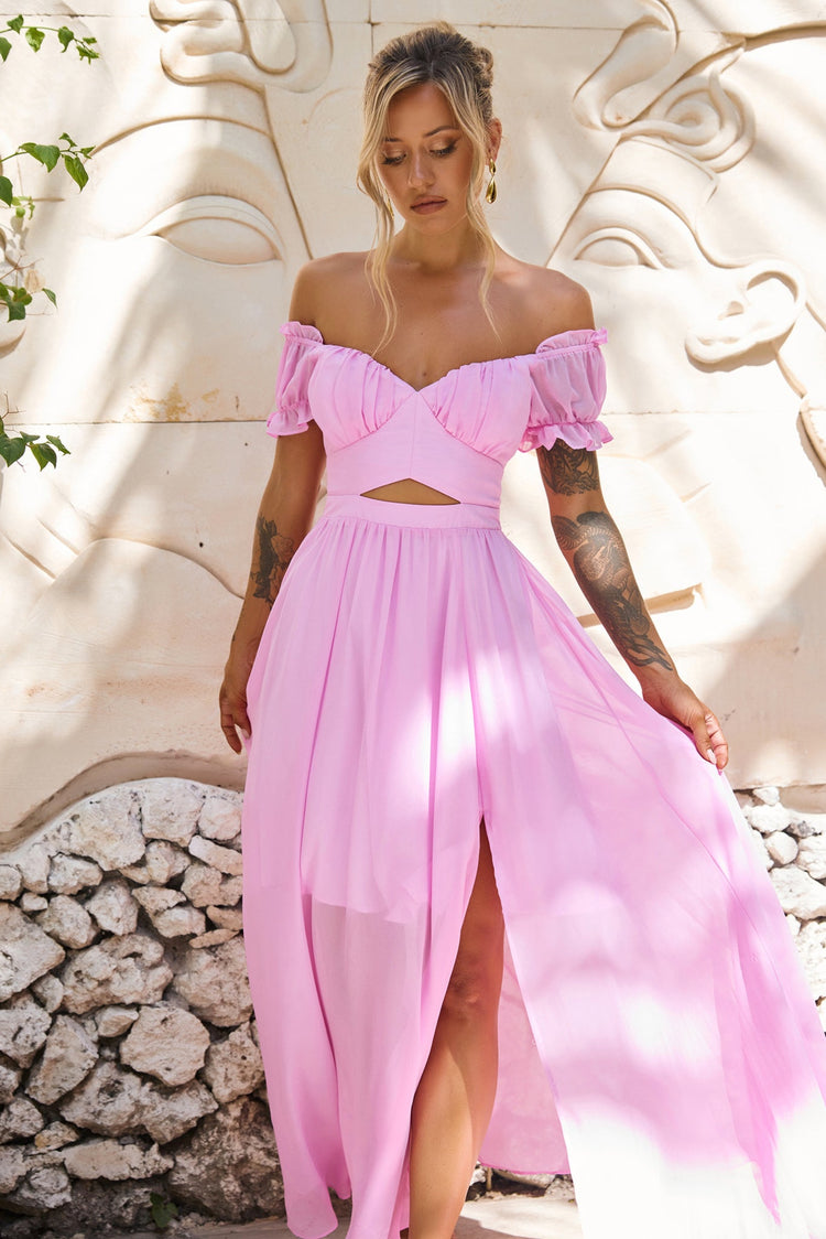 Perfect Storm Maxi Dress - Pink DRESSES Sage and Paije