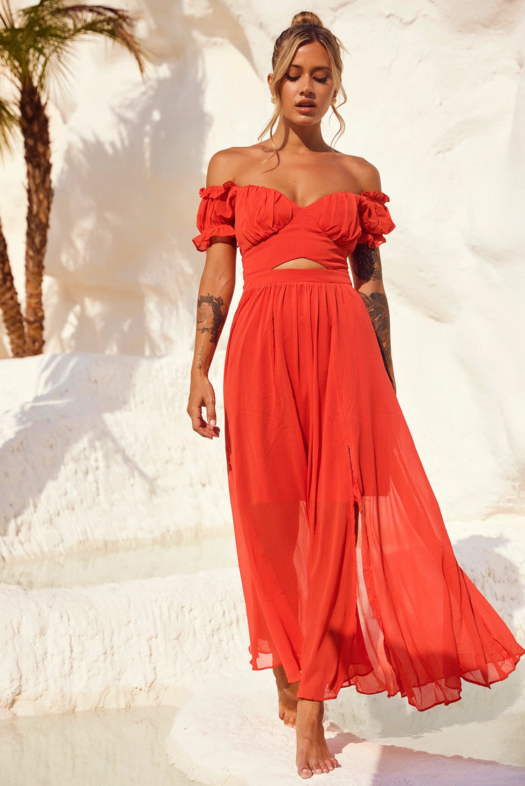Perfect Storm Maxi Dress - Red DRESSES Sage and Paije