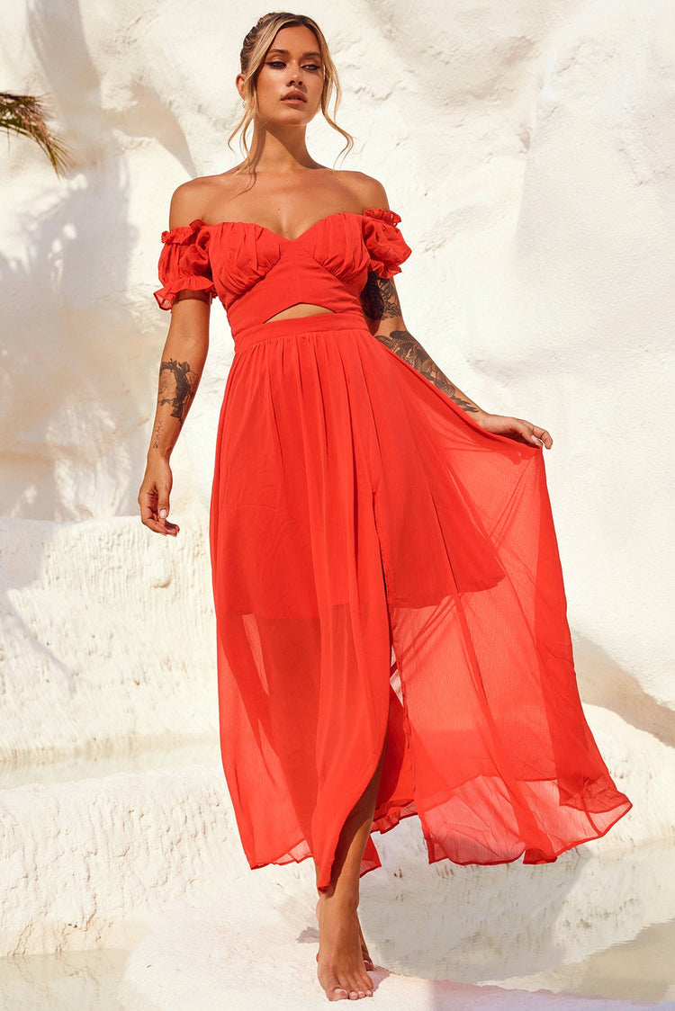 Perfect Storm Maxi Dress - Red DRESSES Sage and Paije