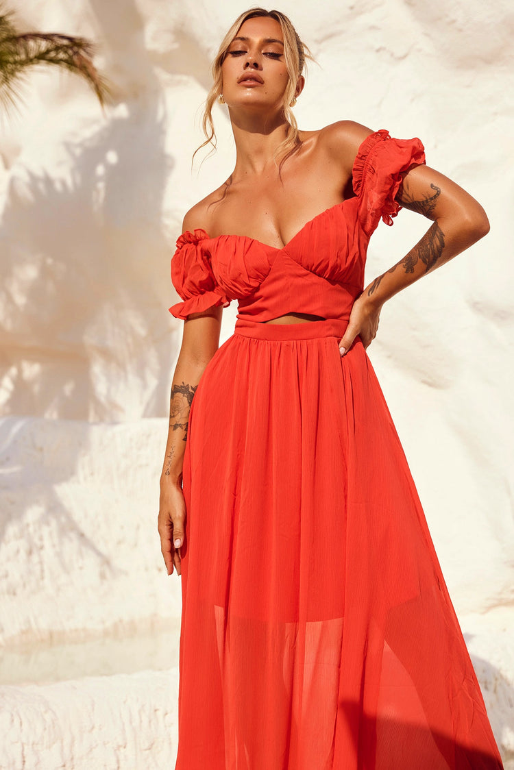 Perfect Storm Maxi Dress - Red DRESSES Sage and Paije