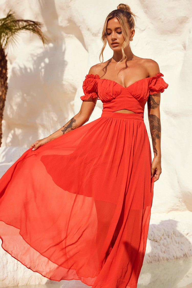 Perfect Storm Maxi Dress - Red DRESSES Sage and Paije