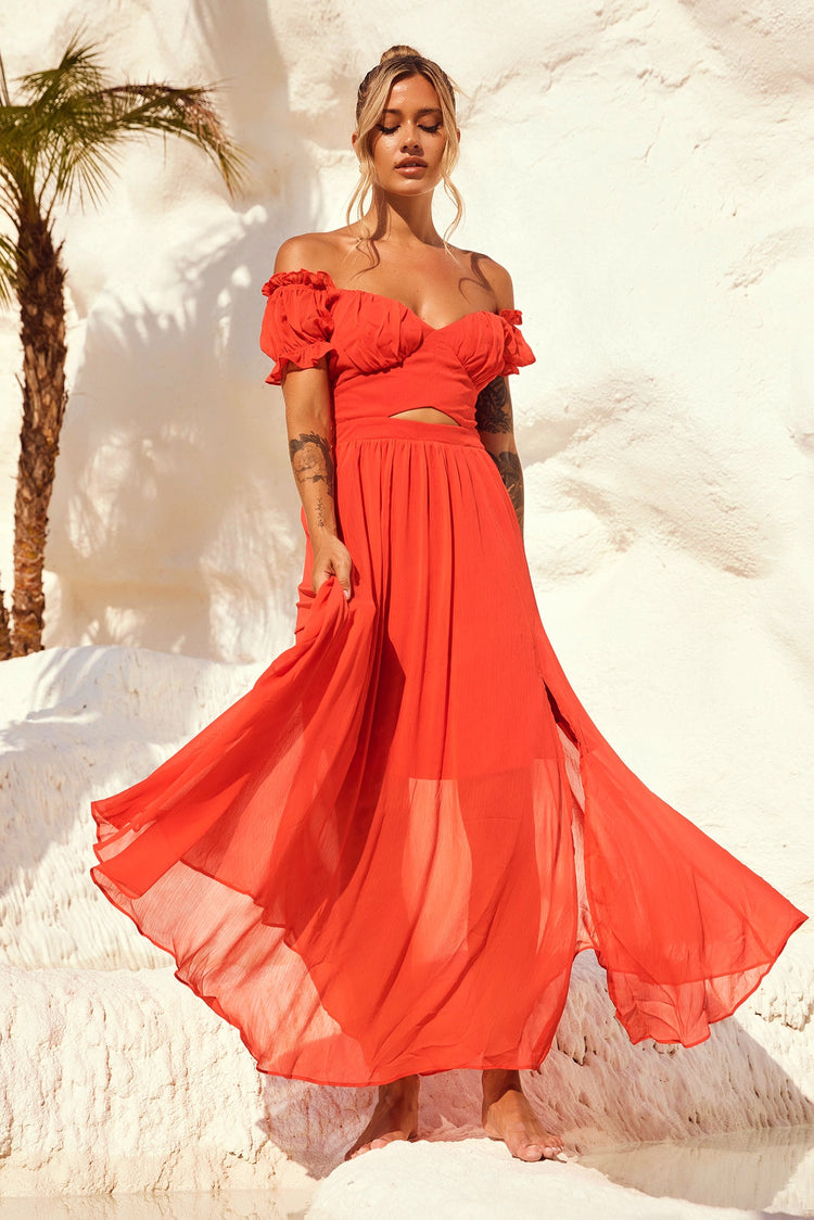 Perfect Storm Maxi Dress - Red DRESSES Sage and Paije