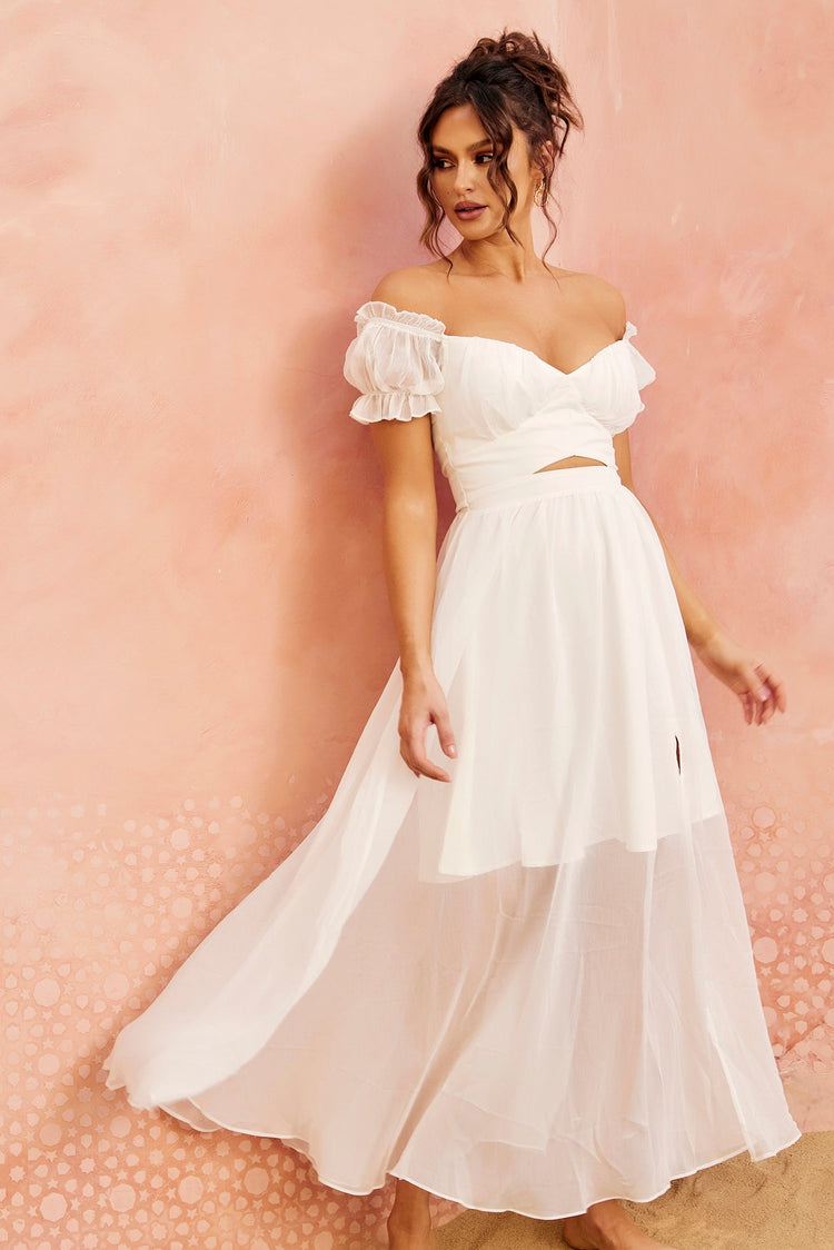 Perfect Storm Maxi Dress - White DRESSES Sage and Paije