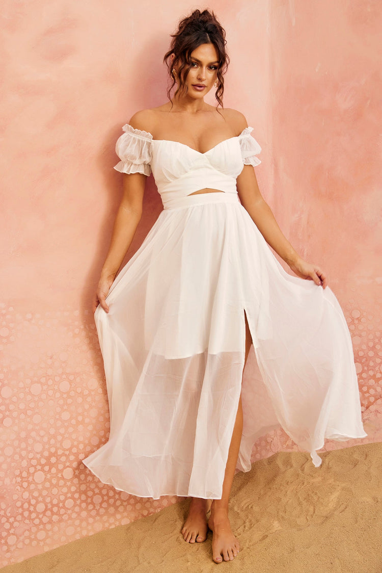 Perfect Storm Maxi Dress - White DRESSES Sage and Paije