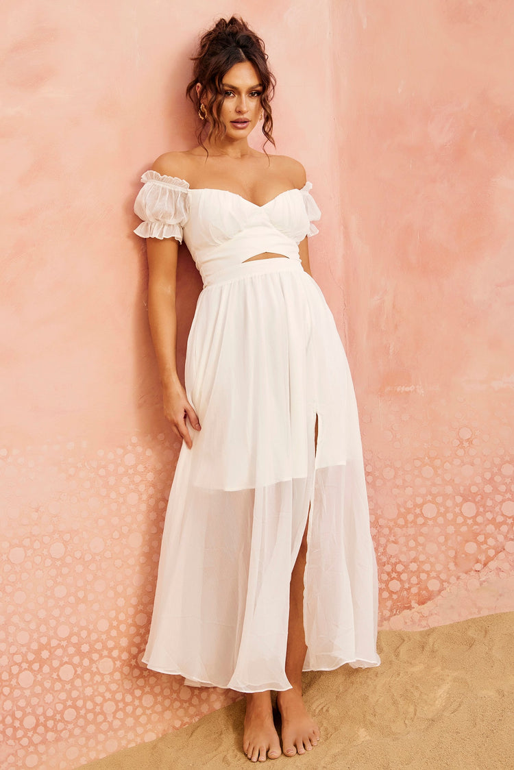Perfect Storm Maxi Dress - White DRESSES Sage and Paije