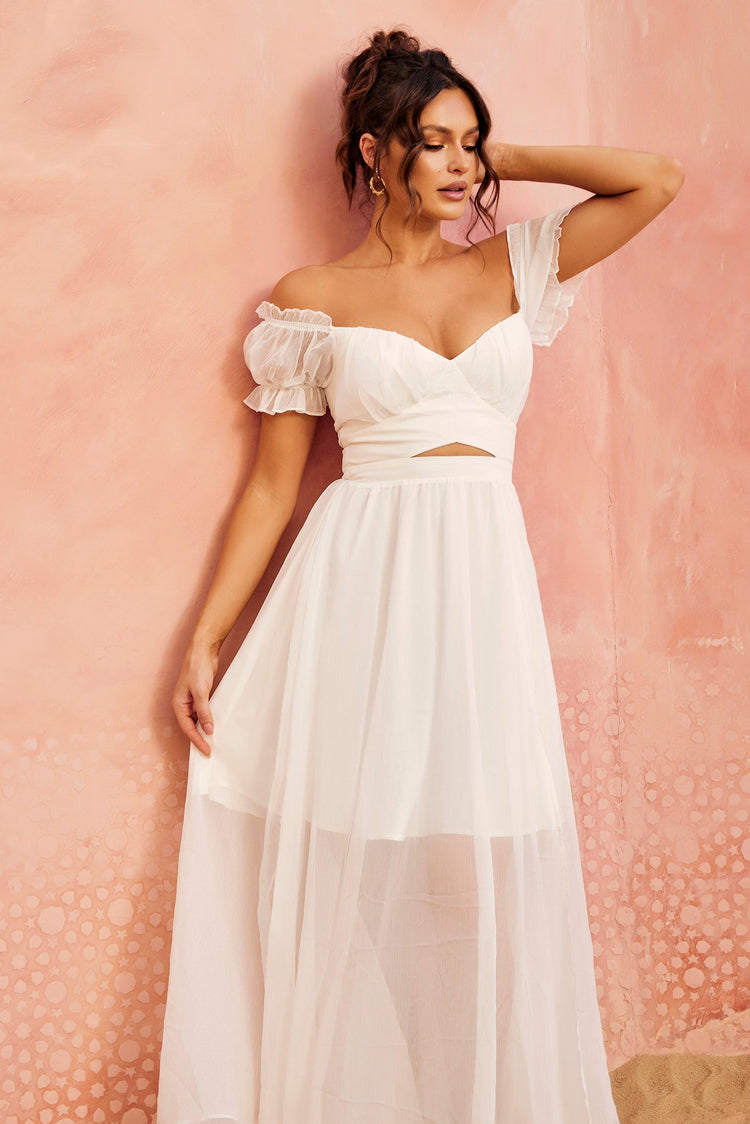 Perfect Storm Maxi Dress - White DRESSES Sage and Paije