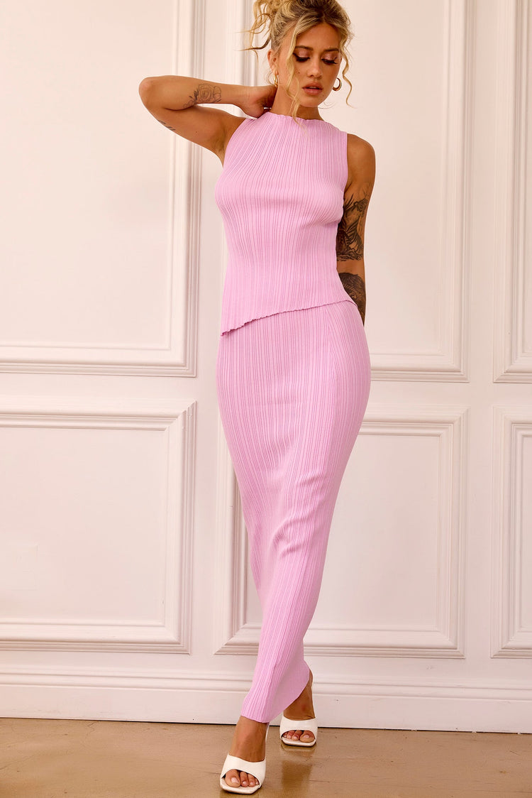 Coffee Chat Skirt - Pink BOTTOMS Sage and Paije