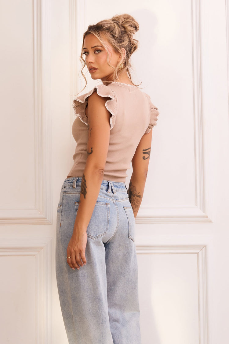 Maggy Knit Top - Camel TOPS Sage and Paije