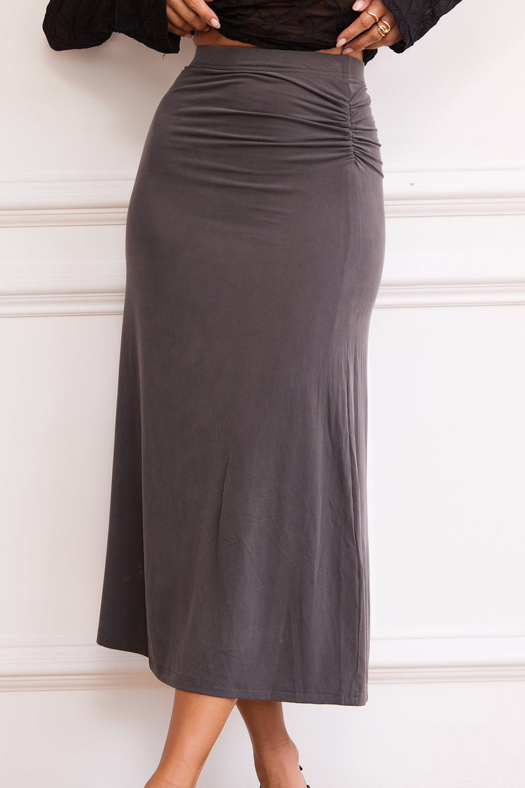 Front Runner Midi Skirt - Grey BOTTOMS Sage and Paije