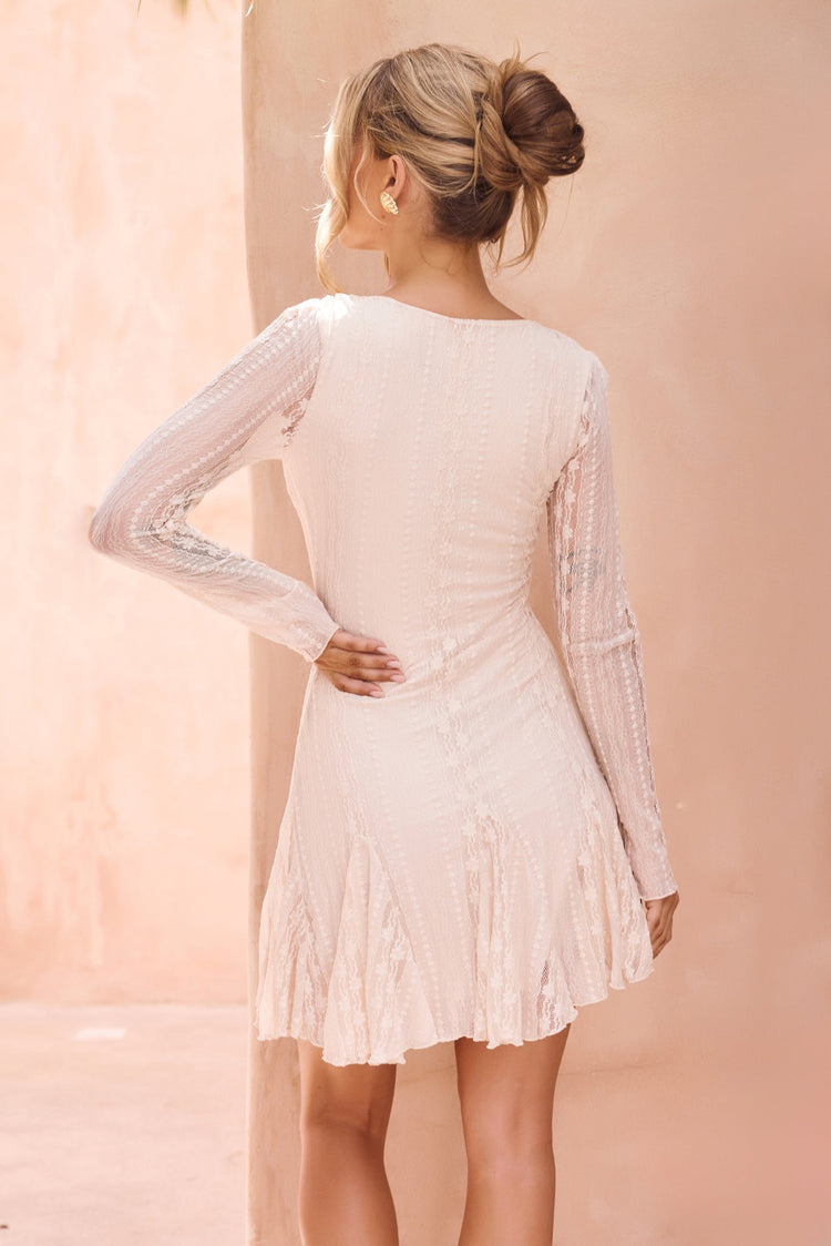 Fiona Lace Mini Dress - Ivory DRESSES Sage and Paije