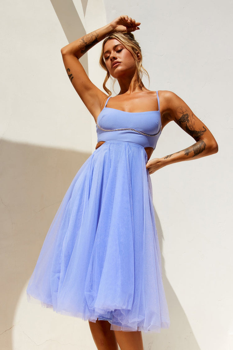 Got Glam Midi Dress - Cornflower DRESSES Sage and Paije