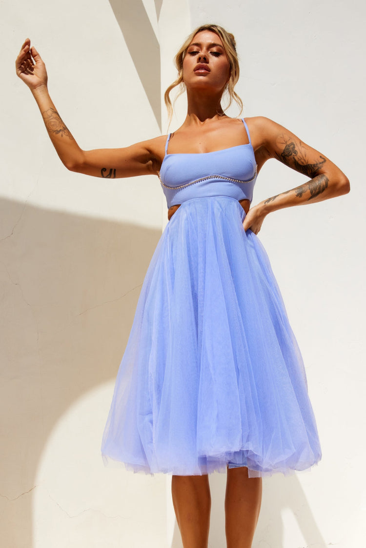 Got Glam Midi Dress - Cornflower DRESSES Sage and Paije
