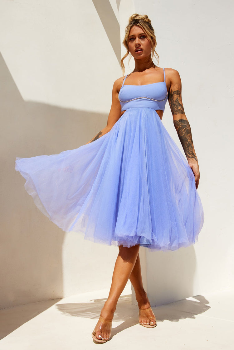 Got Glam Midi Dress - Cornflower DRESSES Sage and Paije