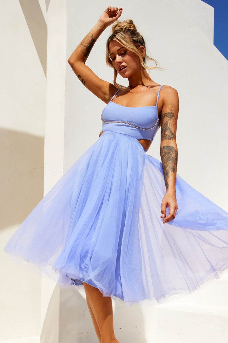 Got Glam Midi Dress - Cornflower DRESSES Sage and Paije