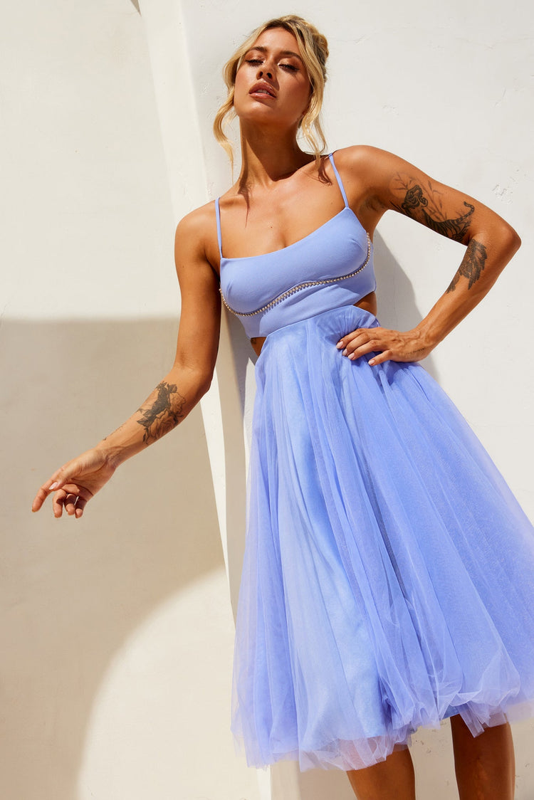 Got Glam Midi Dress - Cornflower DRESSES Sage and Paije
