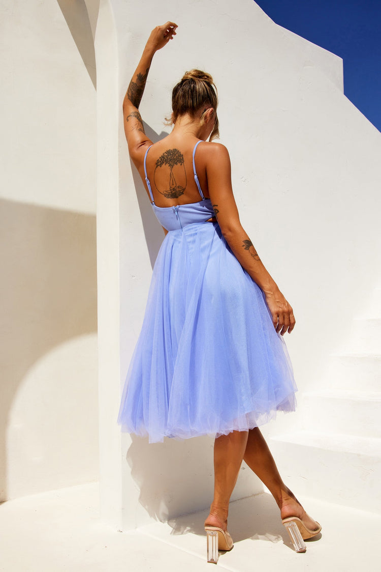 Got Glam Midi Dress - Cornflower DRESSES Sage and Paije