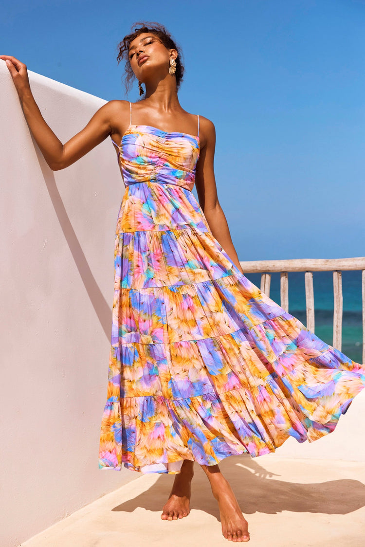 Magic Lifestyle Maxi Dress - Purple Multi DRESSES Sage and Paije