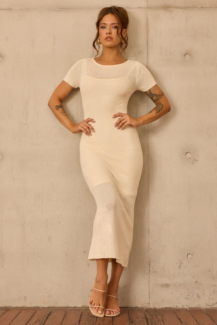 Bloomfield Knit Midi Dress - Beige