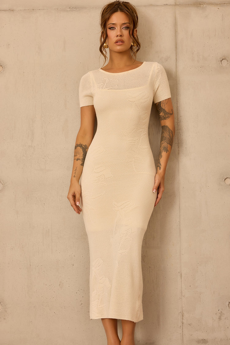 Bloomfield Knit Midi Dress - Beige