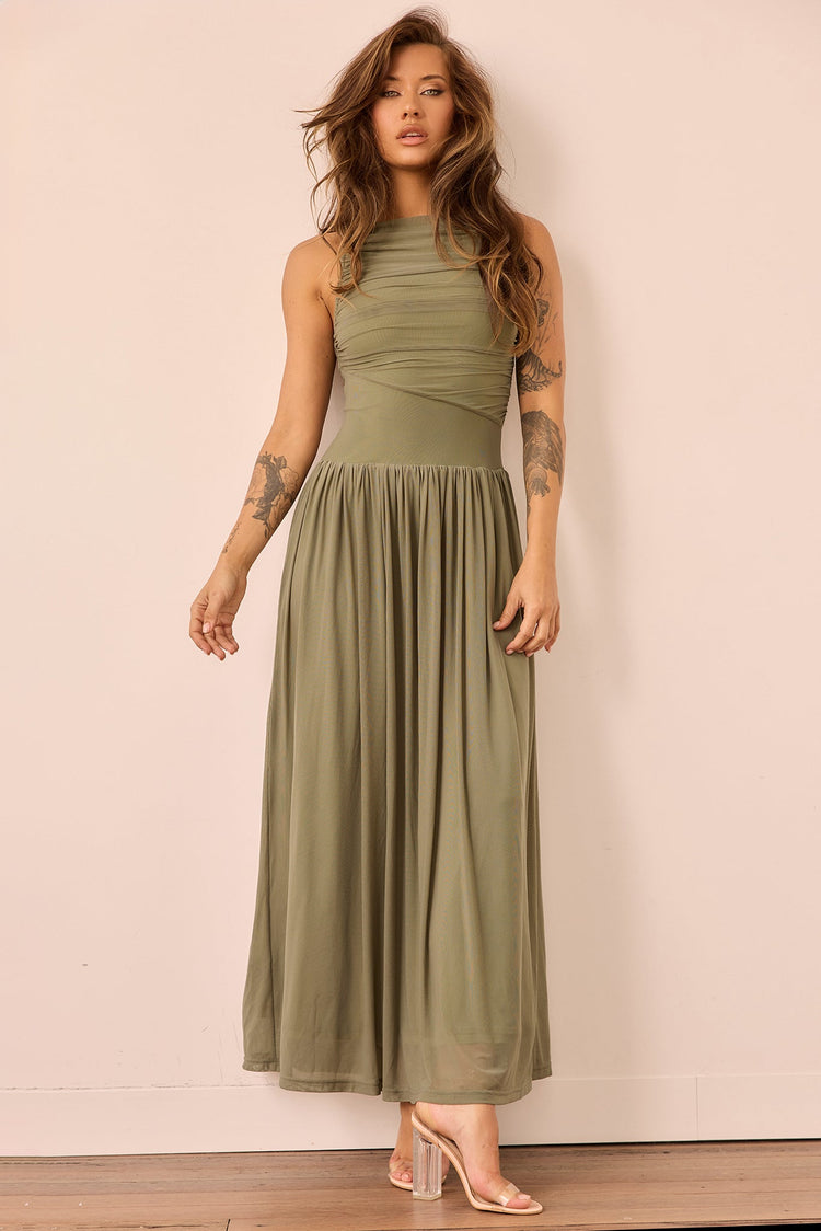 Painters Garden Maxi Dress - Olive DRESSES Sage and Paije