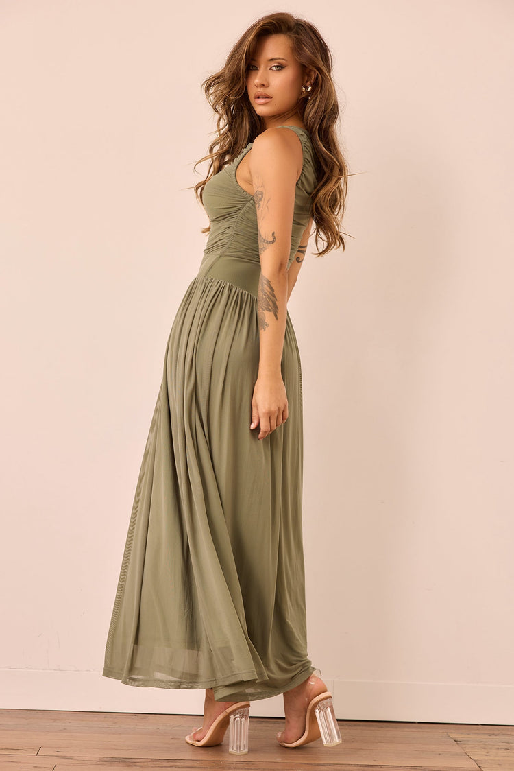 Painters Garden Maxi Dress - Olive DRESSES Sage and Paije