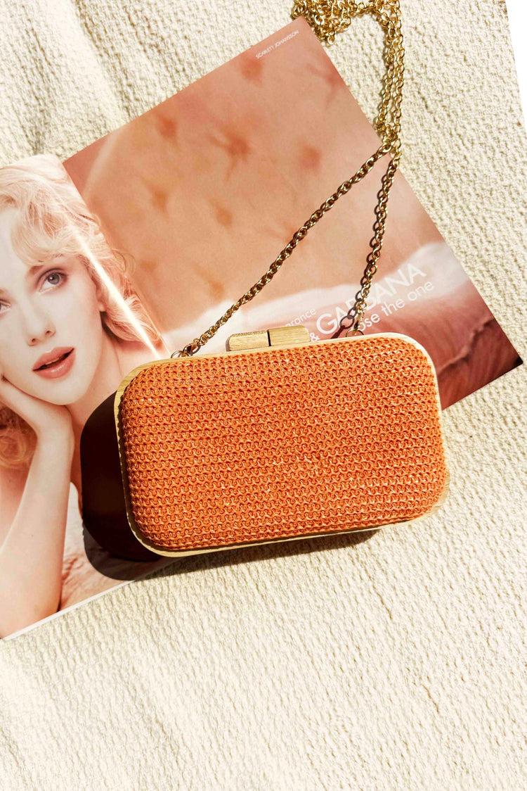 Amber Dusk Clutch Bag - Orange ACCESSORIES Sage and Paije