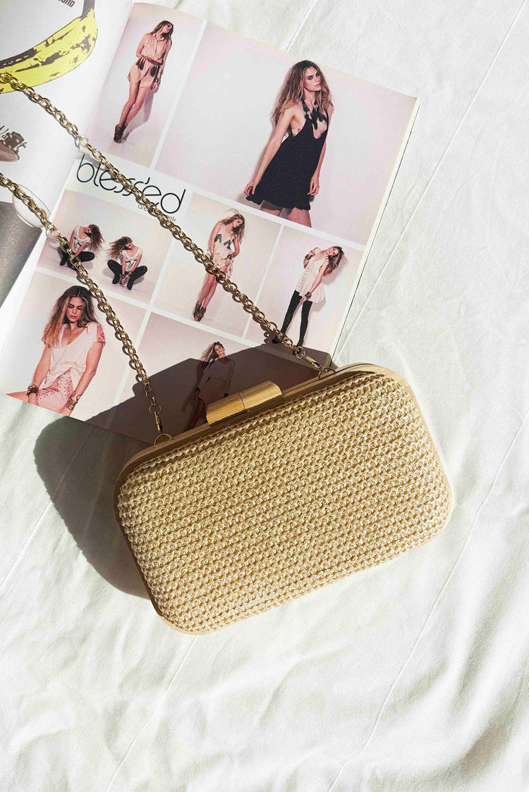 The Staycation Clutch Bag - Light Beige ACCESSORIES Sage and Paije