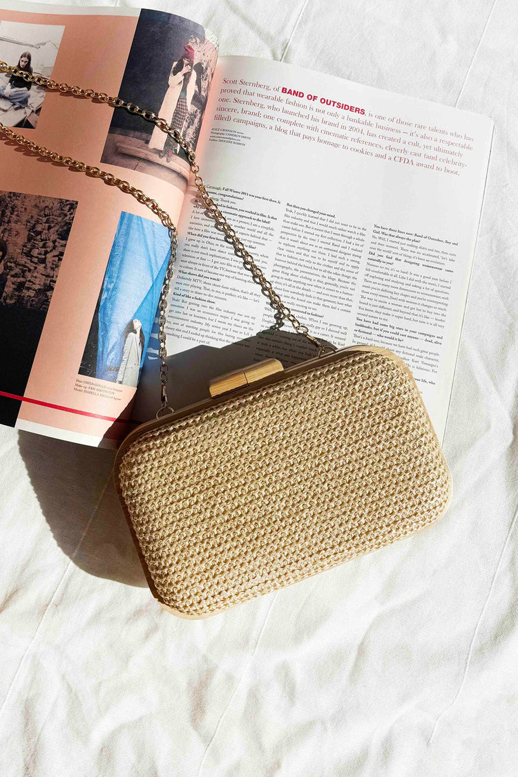 The Staycation Clutch Bag - Light Beige ACCESSORIES Sage and Paije