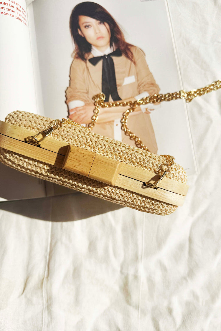 The Staycation Clutch Bag - Light Beige ACCESSORIES Sage and Paije