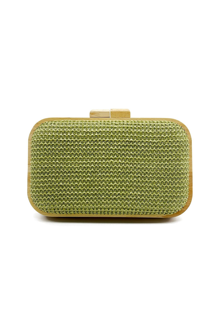 Tea Gardens Clutch Bag - Green ACCESSORIES Sage and Paije
