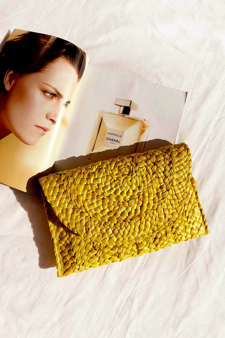 Bali Golden Clutch Bag - Yellow ACCESSORIES Sage and Paije