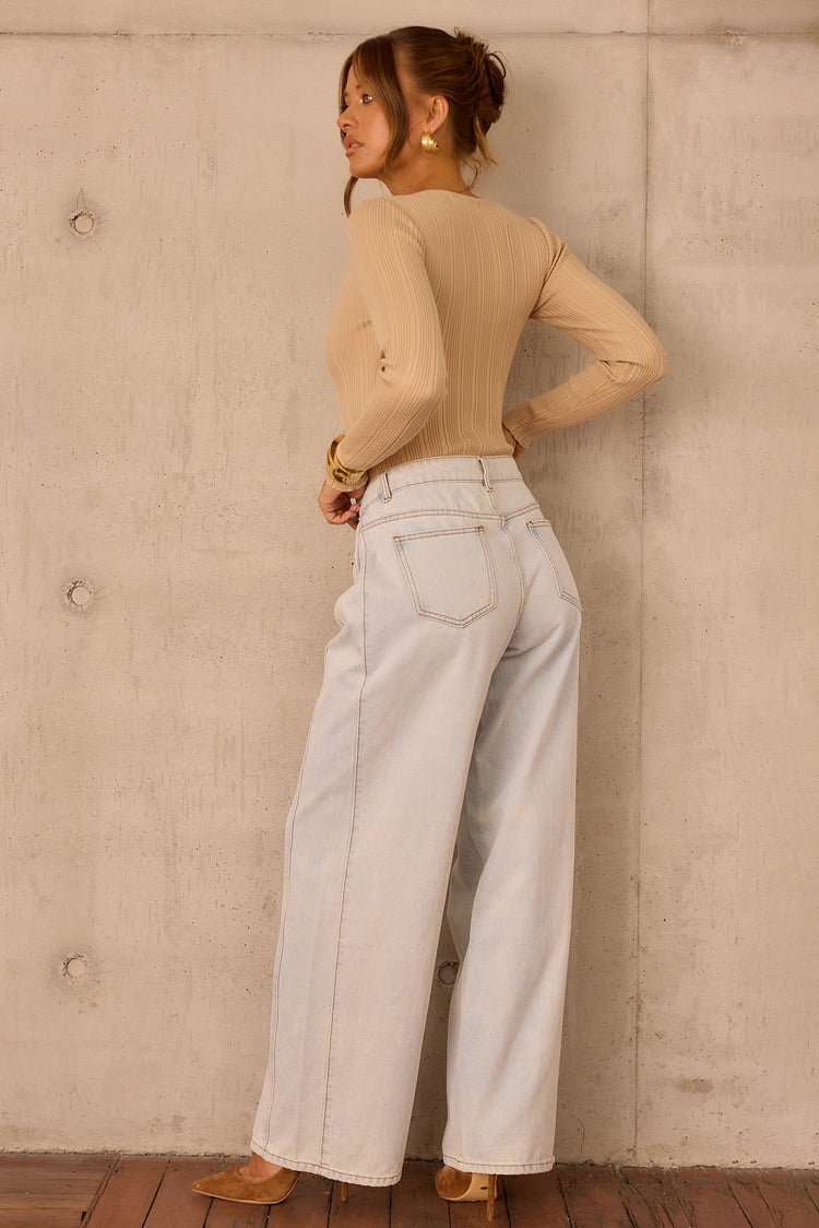 Little Sultry Knit Bodysuit - Camel TOPS Sage and Paije