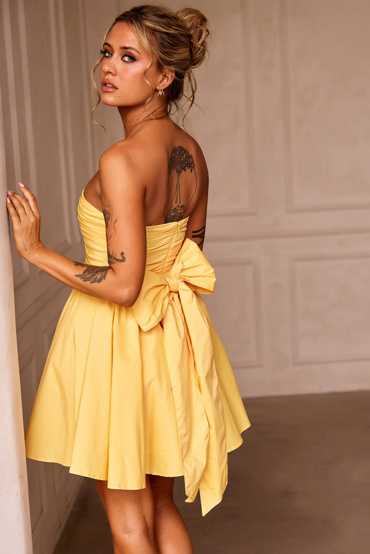 Sugar Crush Mini Dress - Yellow DRESSES Sage and Paije