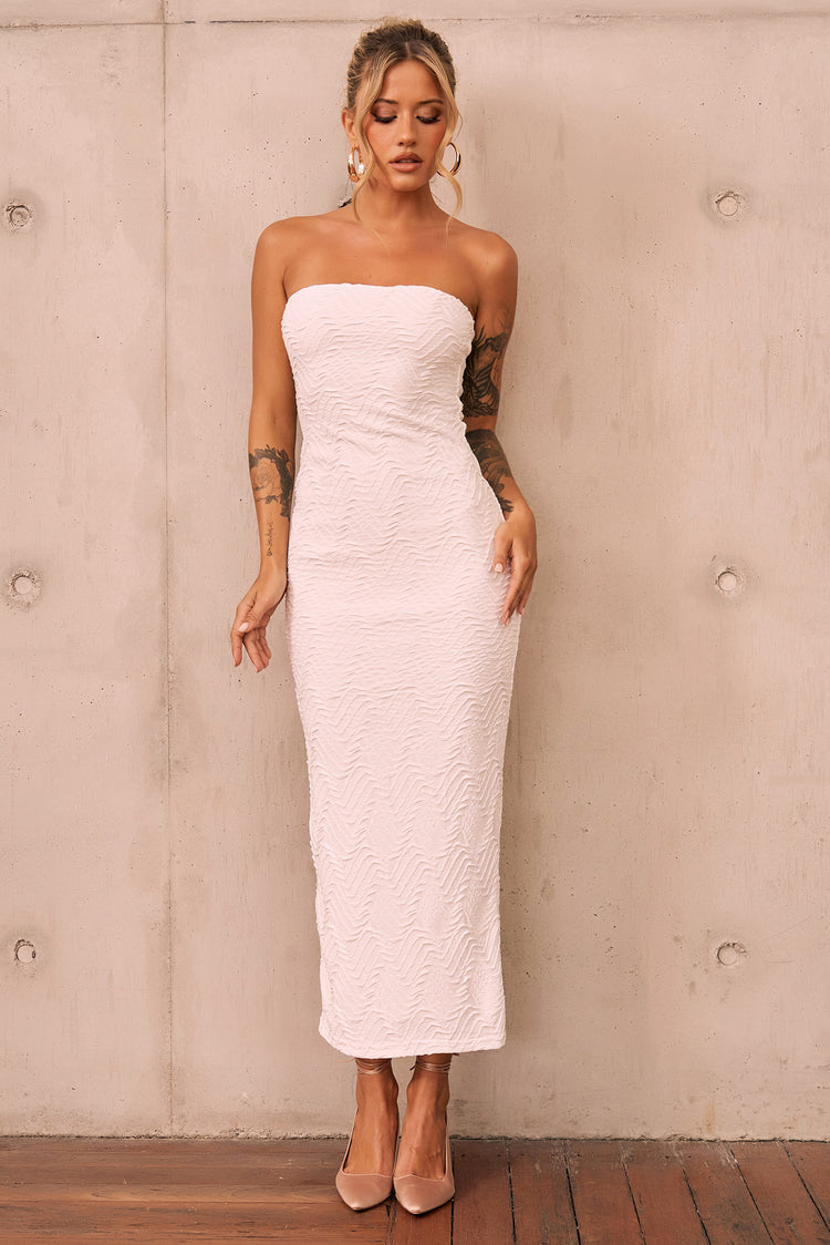 Eclipse Midi Dress - White
