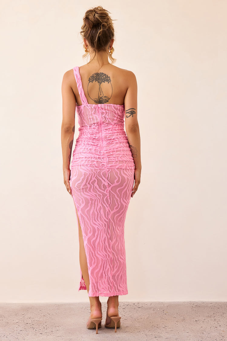 Spotlight Lace Maxi Dress - Pink-DRESSES