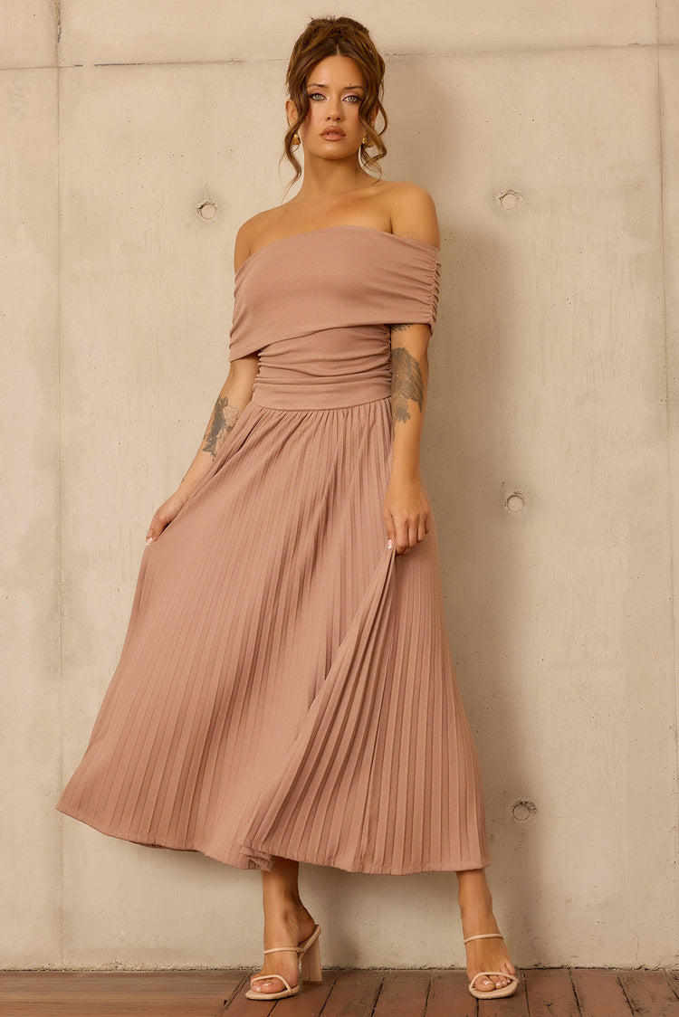 Refined Edge Jersey Maxi Dress - Mocha