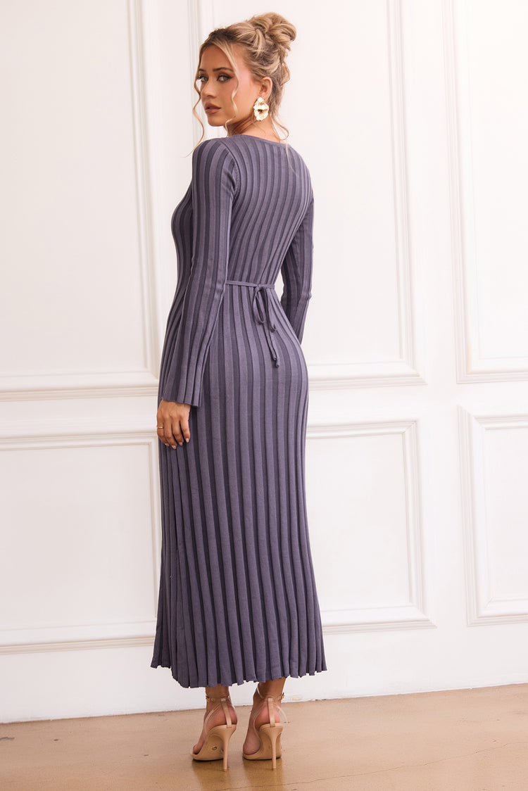Flutter By Me Knit Maxi Dress - Blue | Sage and Paige AUS.