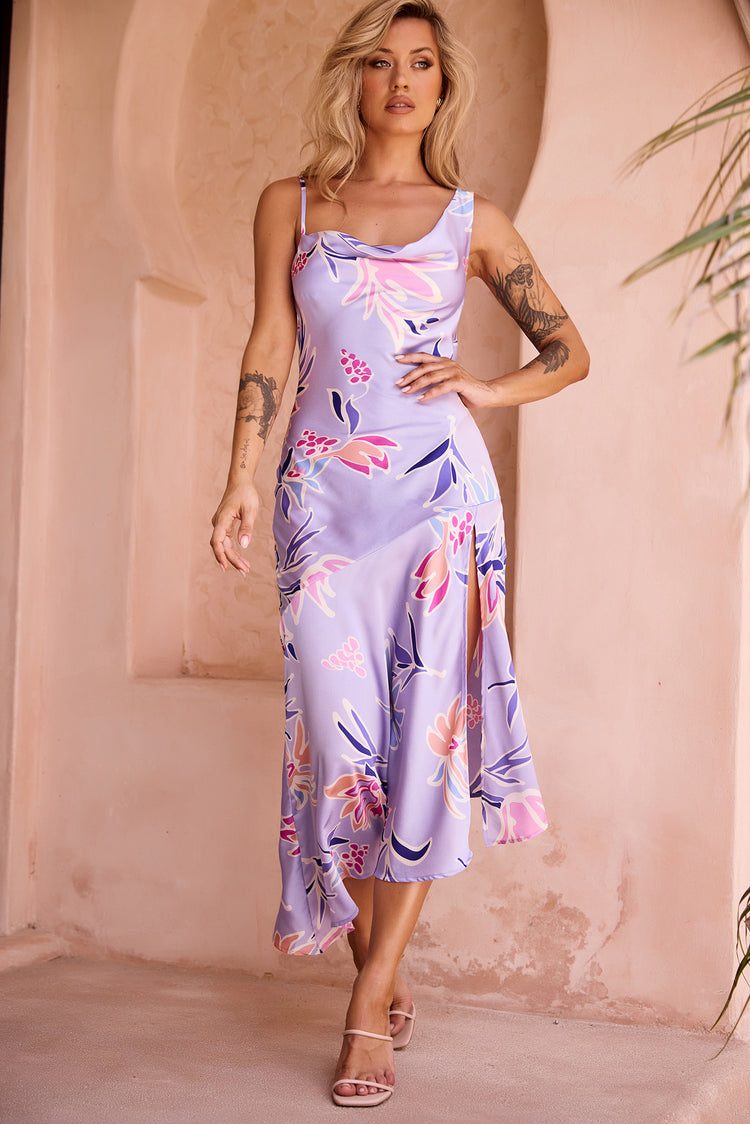 Sonora Midi Dress - Purple | Sage and Paige AUS.