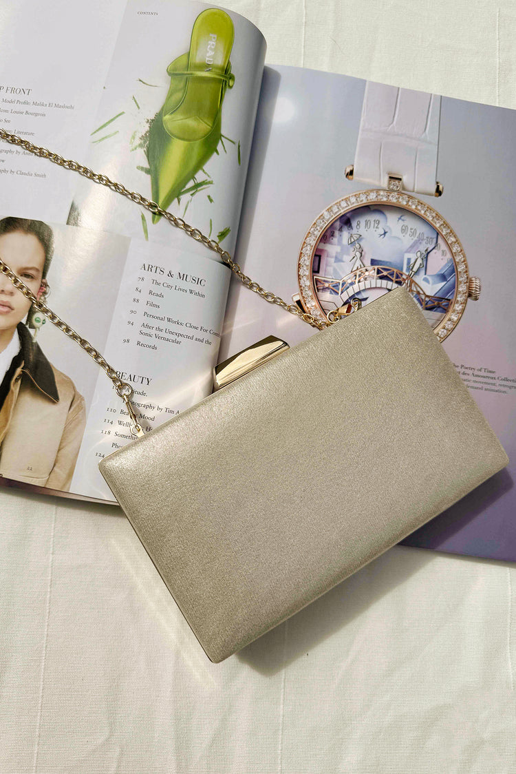 Starlit Mirage Clutch Bag - Beige