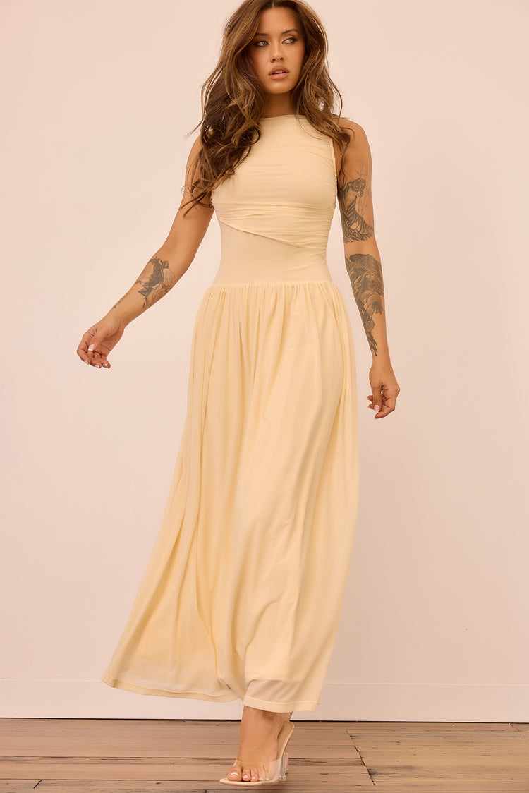 Painters Garden Maxi Dress - Ivory