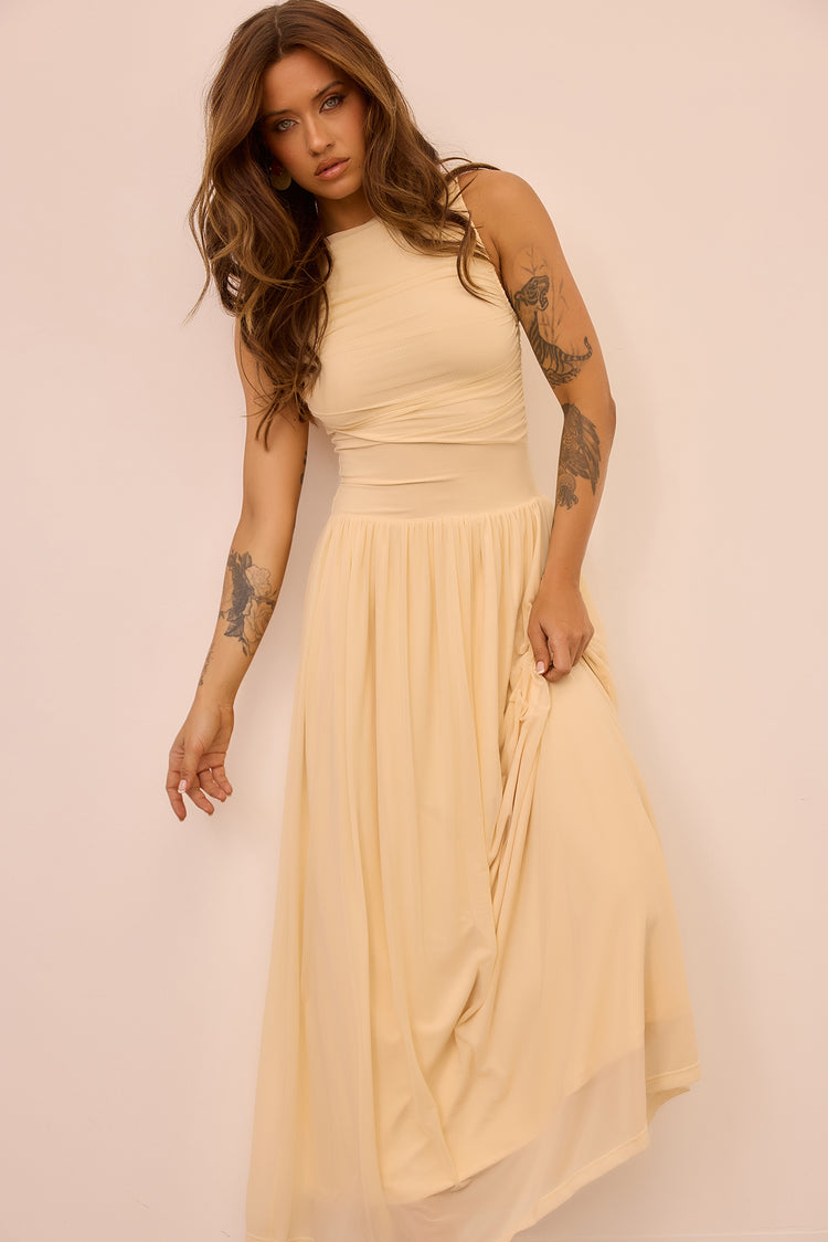 Painters Garden Maxi Dress - Ivory