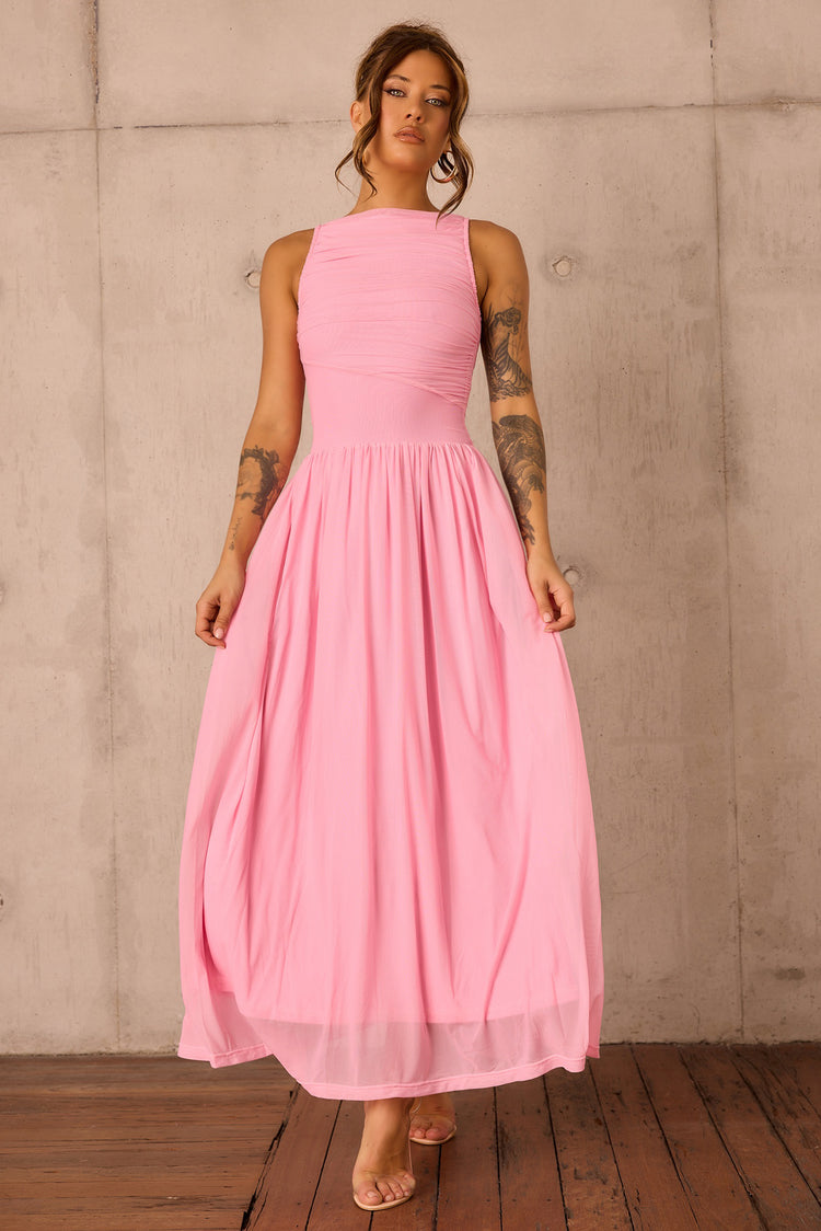 Painters Garden Maxi Dress - Pink